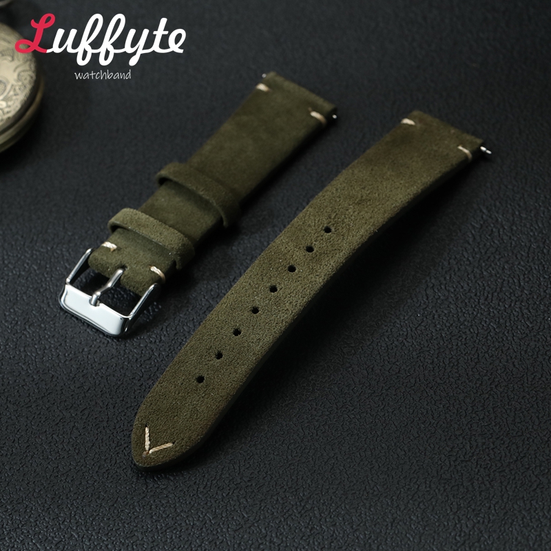 Smartwatch Vintage Watches For Women - 빈티지 스웨이드 가죽 시계줄 18mm 20mm