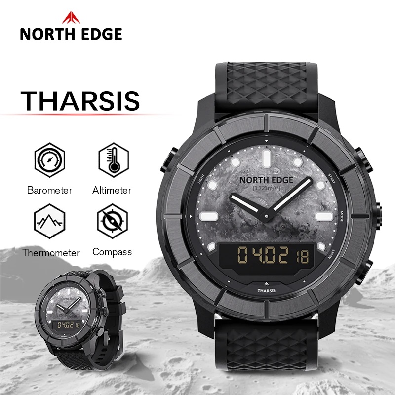 Altimeter Compass Watch - 노스 엣지 타르시스 남성용 탄소 섬유