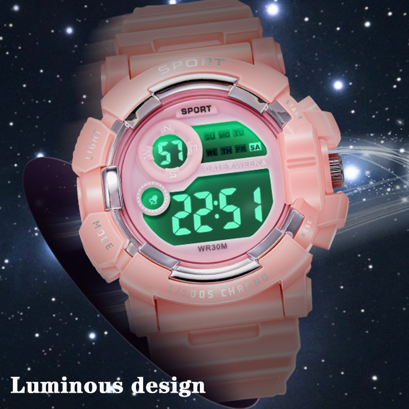 YIKAZE 어린이 시계 패션 빛나는 방수 알람 시계  - Smartwatch Digital Watches For Kid Girl 리뷰 및 가격
