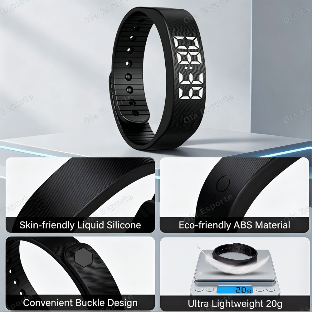 진동 알람 시계 시계 무소음 깨우기 스마트 팔찌 남녀  - Smartwatch Watches Price 리뷰 및 가격