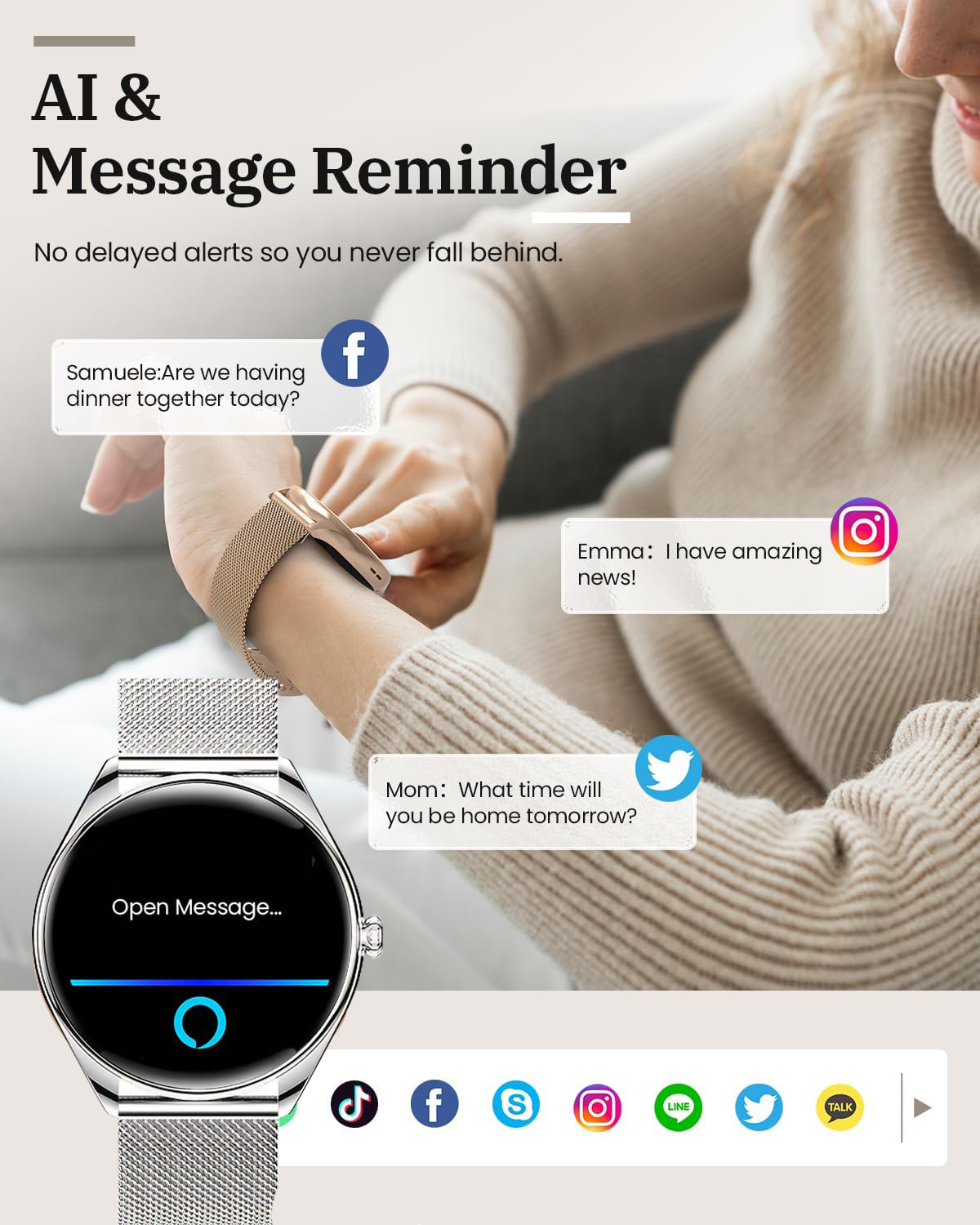 2026 여성용 초슬림 스마트워치 1.43인치 AMOL - Watches Ladies Smartwatch 리뷰 및 가격