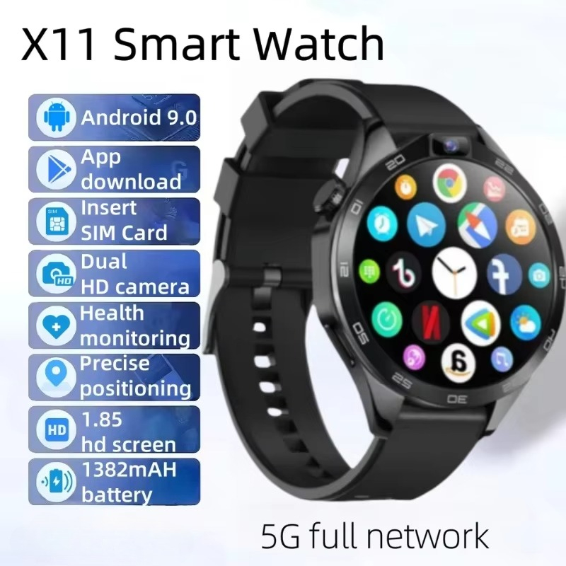 새로운 X11 4G 남성용 스마트 워치, 듀얼 카메라, - Smartwatch Watches For Women With Gps 리뷰 및 가격