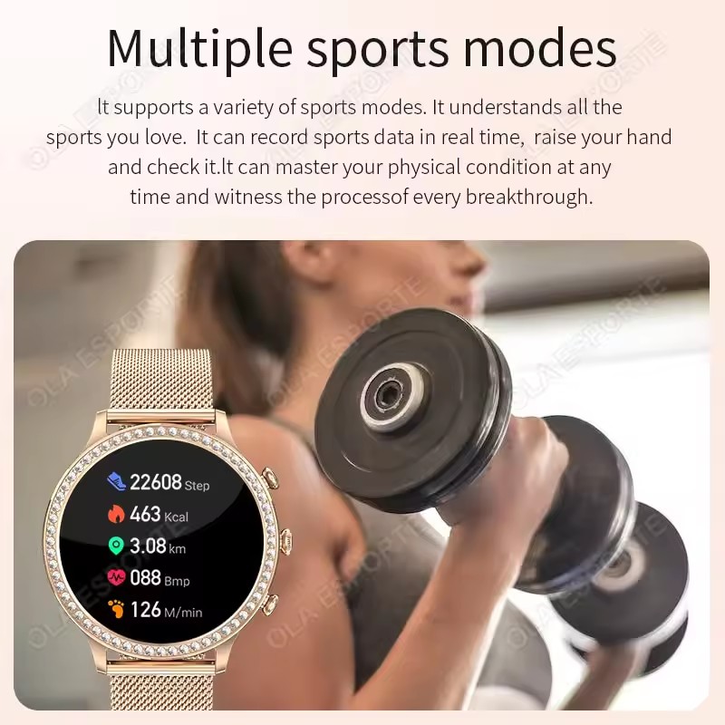 우아한 여성용 스마트워치 블루투스 통화 알림 수면 건강 - Watches Ladies Smartwatch 리뷰 및 가격